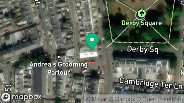 Map showing NATIONAL TYRES & AUTOCARE, 45-46, DERBY SQUARE, DOUGLAS, ISLE OF MAN, IM1 3LP