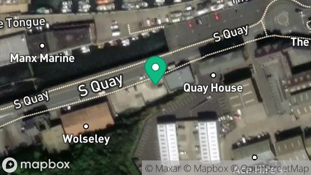 Map showing UNIT 21A, SOUTH QUAY, DOUGLAS, ISLE OF MAN, IM1 5AR