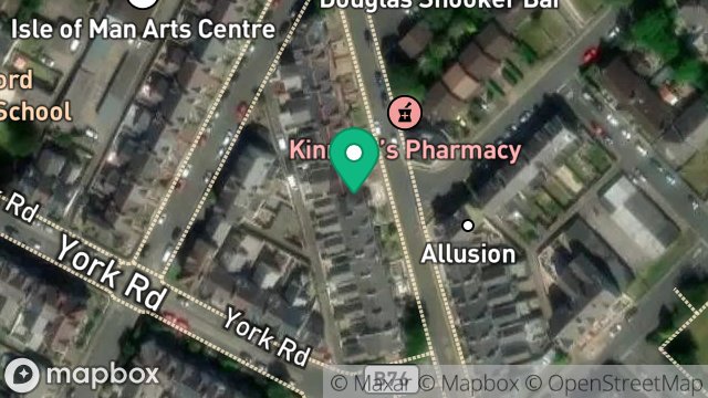 Map showing 8, CROSBY TERRACE, DOUGLAS, ISLE OF MAN, IM2 5DG