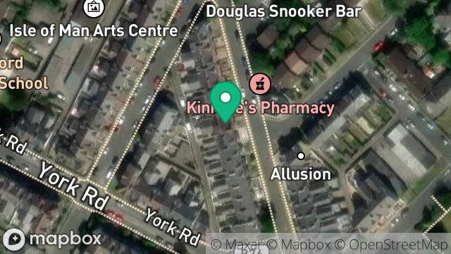 Map showing 9, CROSBY TERRACE, DOUGLAS, ISLE OF MAN, IM2 5DG