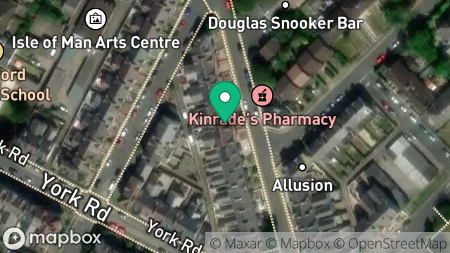 Map showing 10, CROSBY TERRACE, DOUGLAS, ISLE OF MAN, IM2 5DG