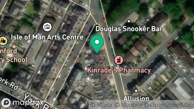 Map showing 14, CROSBY TERRACE, DOUGLAS, ISLE OF MAN, IM2 5DG