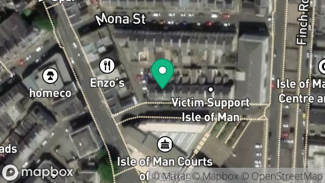 Map showing 18, ALBERT STREET, DOUGLAS, ISLE OF MAN, IM1 2QA