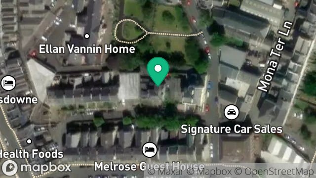 Map showing 3, HARRIS TERRACE, DOUGLAS, ISLE OF MAN, IM1 3LZ
