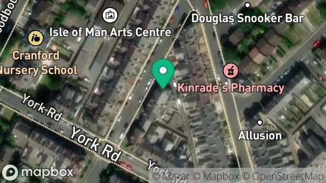 Map showing 8, PALATINE ROAD, DOUGLAS, ISLE OF MAN, IM2 3BH
