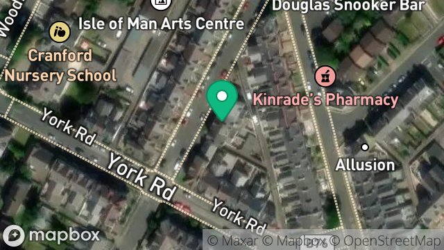 Map showing 4, PALATINE ROAD, DOUGLAS, ISLE OF MAN, IM2 3BH