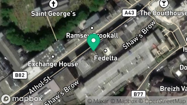 Map showing 33-37, ATHOL STREET, DOUGLAS, ISLE OF MAN, IM1 1LB