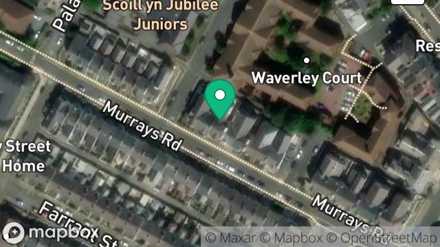 Map showing FLAT 1, 48, MURRAYS ROAD, DOUGLAS, ISLE OF MAN, IM2 3HW