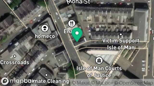 Map showing 42, BUCKS ROAD, DOUGLAS, ISLE OF MAN, IM1 3AD