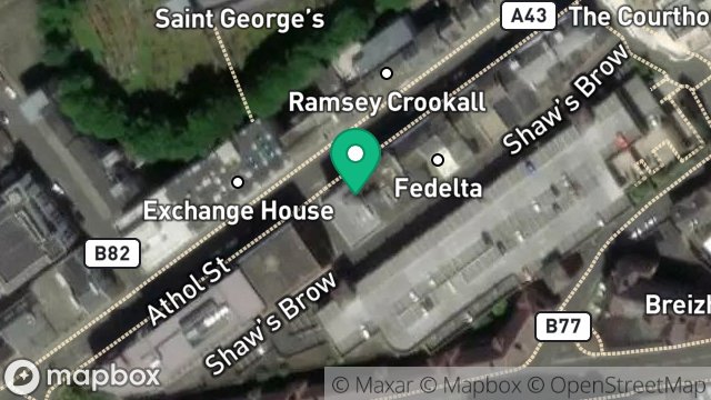 Map showing 35-37, ATHOL STREET, DOUGLAS, ISLE OF MAN, IM1 1LA