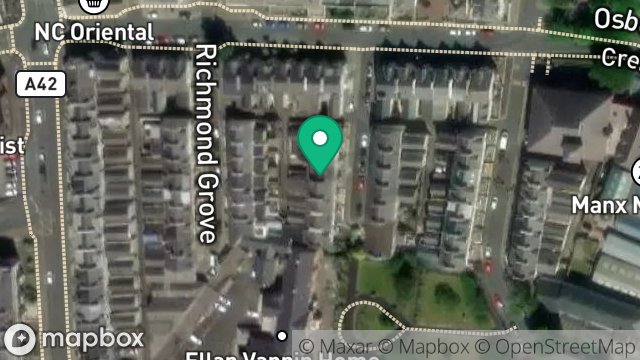 Map showing 10, OSBORNE GROVE, DOUGLAS, ISLE OF MAN, IM1 3LE