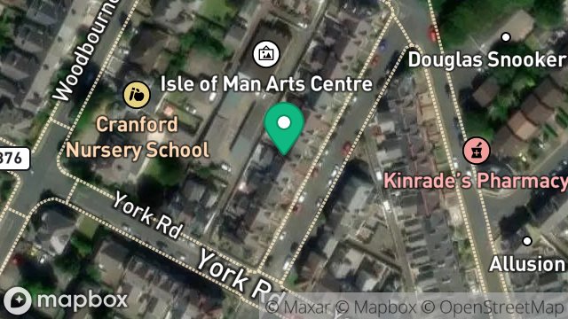Map showing 15, PALATINE ROAD, DOUGLAS, ISLE OF MAN, IM2 3BQ