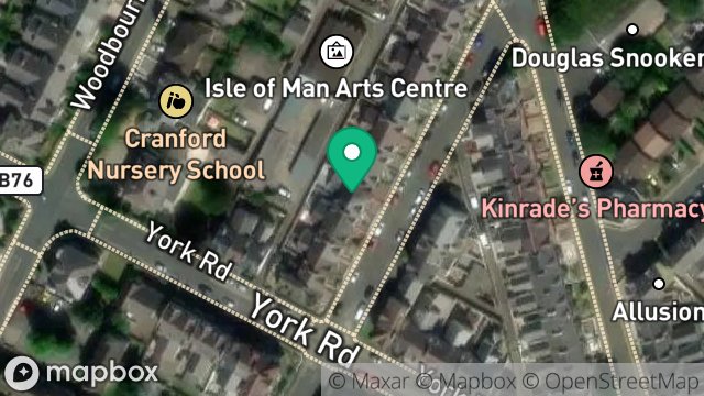Map showing 13, PALATINE ROAD, DOUGLAS, ISLE OF MAN, IM2 3BQ