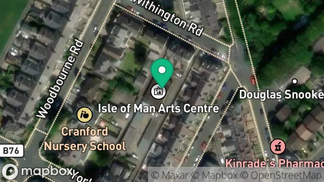 Map showing THIE ELLYN, WITHINGTON ROAD, DOUGLAS, ISLE OF MAN, IM2 3BF