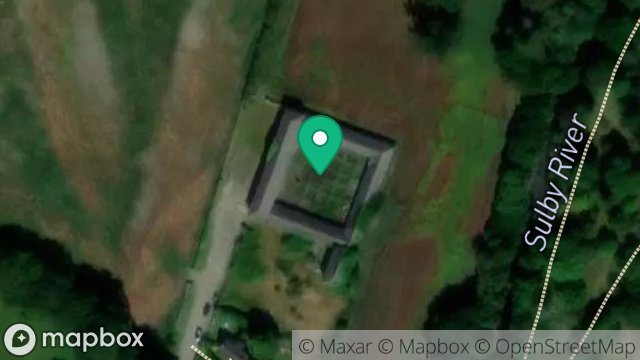 Map showing OUTBUILDINGS, STAWARD FARM HOUSE, LANE FROM SULBY CLADDAGH TO STEWARD FARM, SULBY, ISLE OF MAN, IM7 2BA