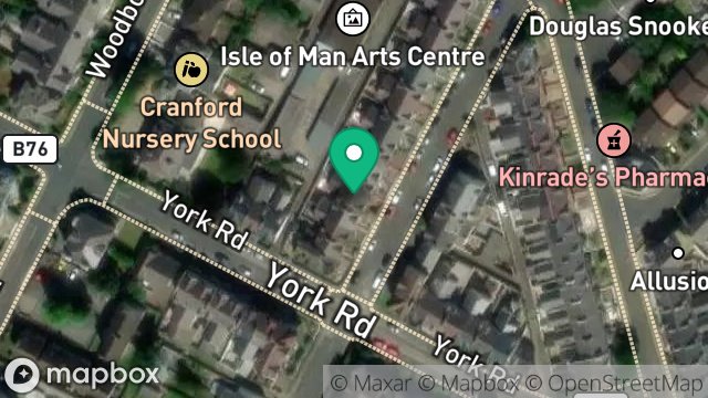 Map showing 9, PALATINE ROAD, DOUGLAS, ISLE OF MAN, IM2 3BQ