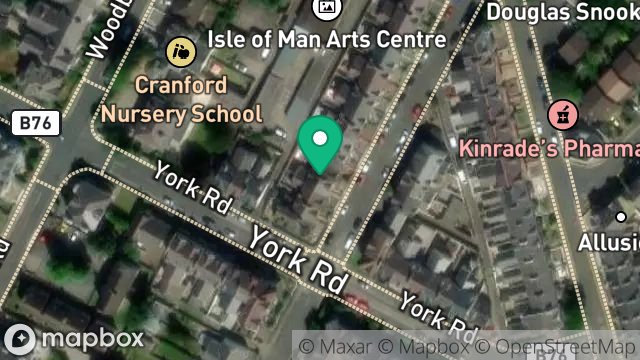 Map showing 7, PALATINE ROAD, DOUGLAS, ISLE OF MAN, IM2 3BQ