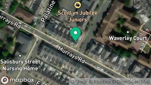 Map showing FLAT 1, 54, MURRAYS ROAD, DOUGLAS, ISLE OF MAN, IM2 3HN