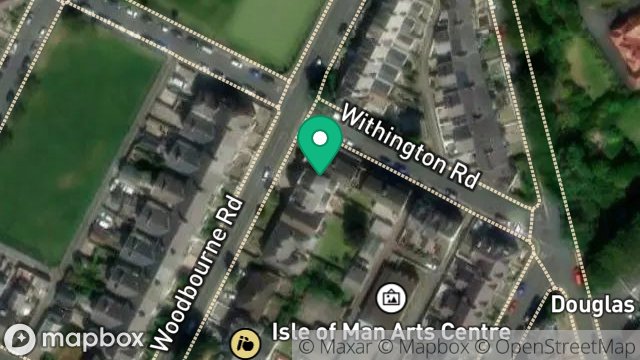 Map showing 132, WOODBOURNE ROAD, DOUGLAS, ISLE OF MAN, IM2 3BA