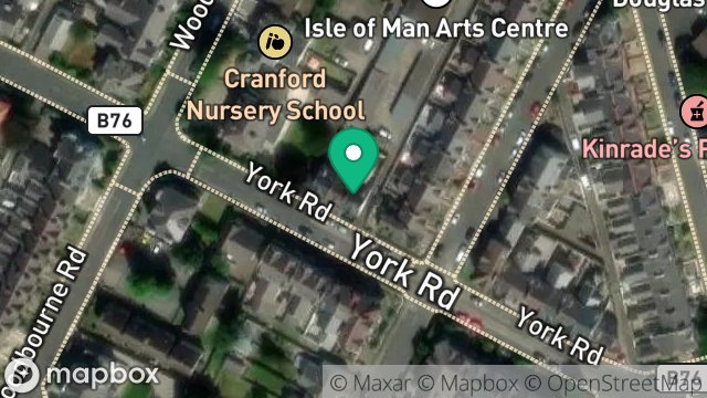 Map showing 21, YORK ROAD, DOUGLAS, ISLE OF MAN, IM2 3BJ
