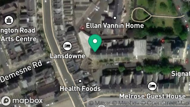 Map showing 11, HARRIS TERRACE, DOUGLAS, ISLE OF MAN, IM1 3LZ