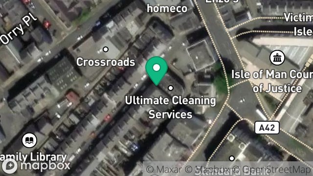 Map showing FLAT 1, 15, PRINCES STREET, DOUGLAS, ISLE OF MAN, IM1 1BB