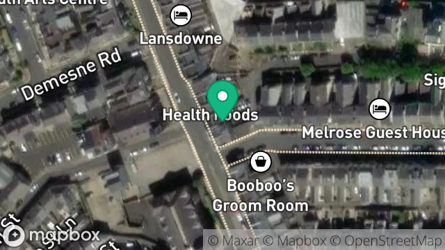 Map showing FLAT 1, 84, BUCKS ROAD, DOUGLAS, ISLE OF MAN, IM1 3AG