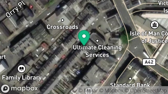 Map showing 19, PRINCES STREET, DOUGLAS, ISLE OF MAN, IM1 1BB