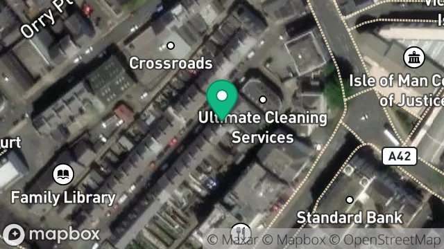 Map showing 21, PRINCES STREET, DOUGLAS, ISLE OF MAN, IM1 1BB