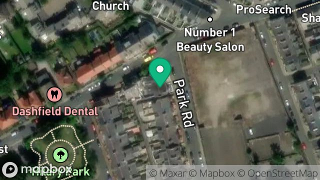 Map showing 12, PARK ROAD, DOUGLAS, ISLE OF MAN, IM2 3EL
