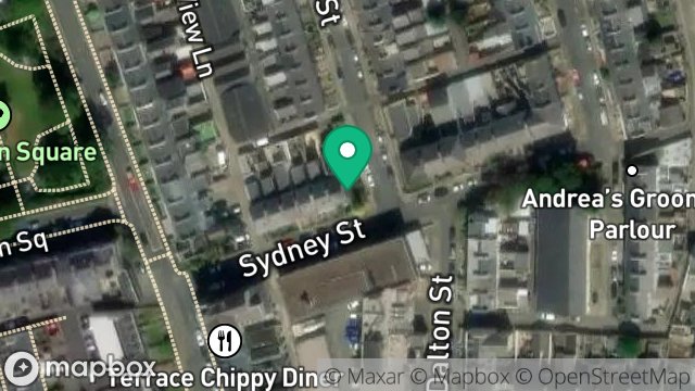 Map showing 6, SYDNEY STREET, DOUGLAS, ISLE OF MAN, IM1 3JB
