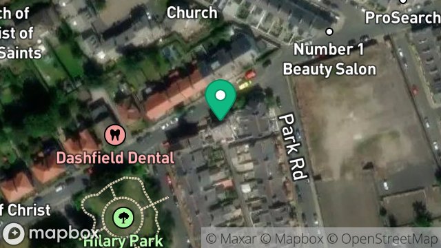 Map showing THE GREYSTONES, HILARY ROAD, DOUGLAS, ISLE OF MAN, IM2 3EQ