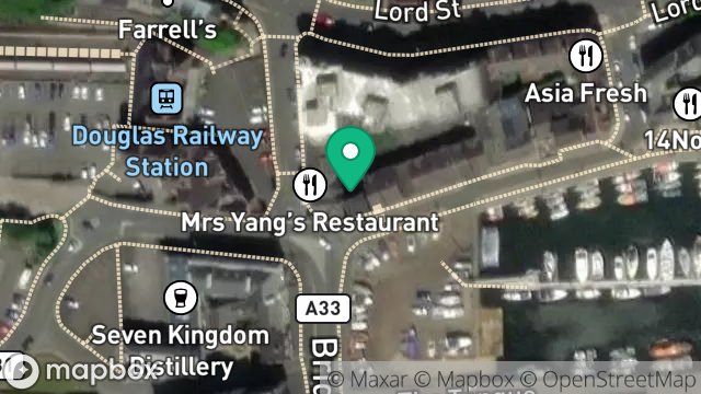 Map showing 2-3, NORTH QUAY, DOUGLAS, ISLE OF MAN, IM1 4LJ
