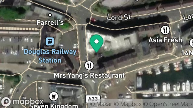 Map showing 3, CLINCHES COURT, NORTH QUAY, DOUGLAS, ISLE OF MAN, IM1 4LJ