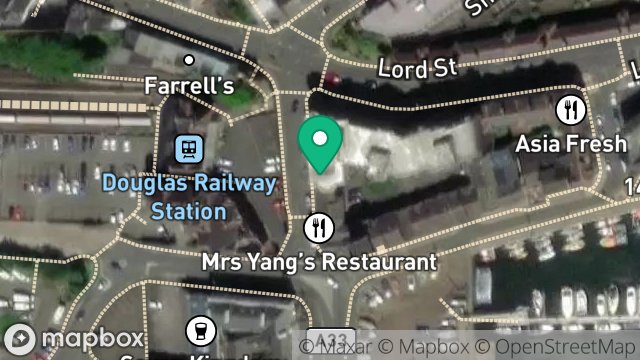 Map showing CLINCHES COURTYARD, 4, NORTH QUAY, DOUGLAS, ISLE OF MAN, IM1 4LJ