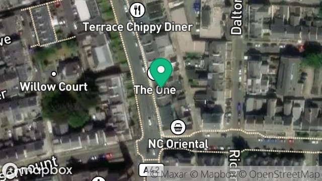 Map showing 10, PROSPECT TERRACE, WOODBOURNE ROAD, DOUGLAS, ISLE OF MAN, IM1 3AL