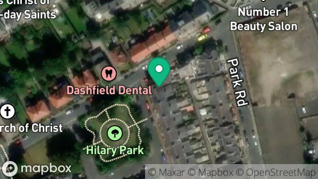 Map showing 16, HILARY PARK, DOUGLAS, ISLE OF MAN, IM2 3EF