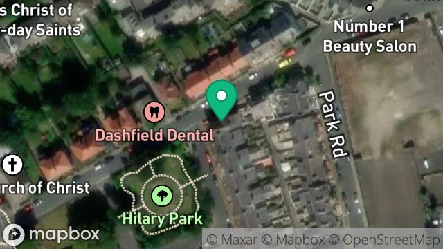 Map showing 17, HILARY PARK, DOUGLAS, ISLE OF MAN, IM2 3EF