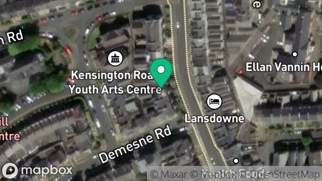 Map showing FLAT 4, 65, BUCKS ROAD, DOUGLAS, ISLE OF MAN, IM1 3EF