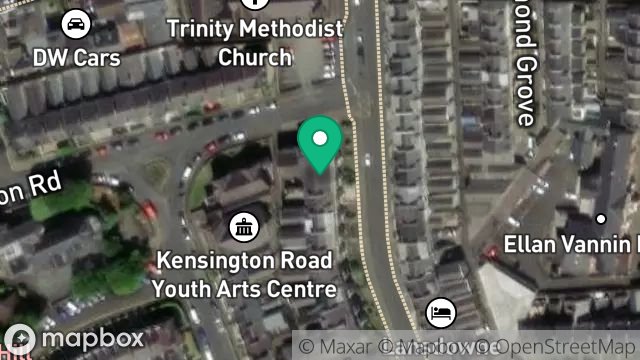 Map showing 77, BUCKS ROAD, DOUGLAS, ISLE OF MAN, IM1 3EF
