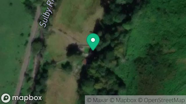 Map showing CRONK GARROW, SULBY GLEN, SULBY, ISLE OF MAN, IM7 2BE
