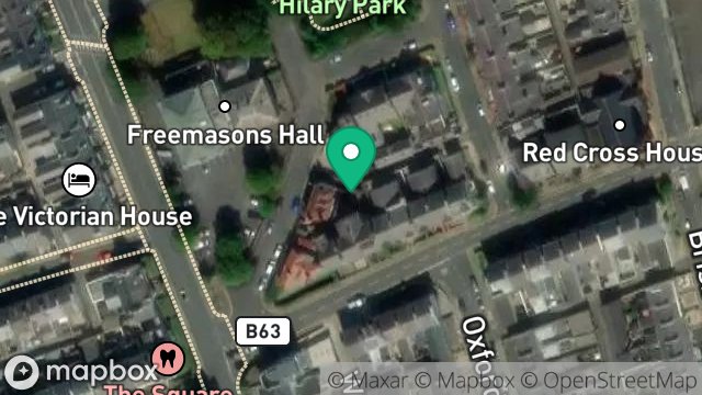 Map showing GARAGE, 76, DERBY ROAD, DOUGLAS, ISLE OF MAN, IM2 3ED