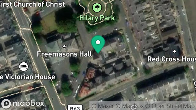 Map showing FLAT 1, THE ROOKERY, HILARY PARK, DOUGLAS, ISLE OF MAN, IM2 3ED