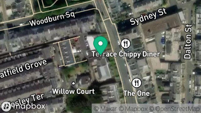 Map showing FLAT 1, 23, WOODBOURNE ROAD, DOUGLAS, ISLE OF MAN, IM1 3HH