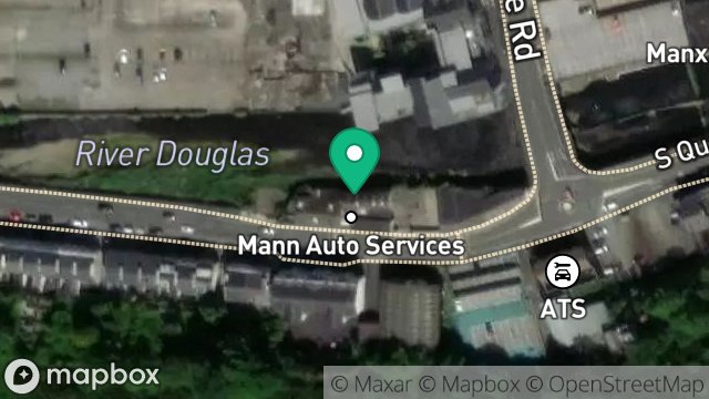 Map showing BRIDGE WORKS, SOUTH QUAY, DOUGLAS, ISLE OF MAN, IM1 5AJ