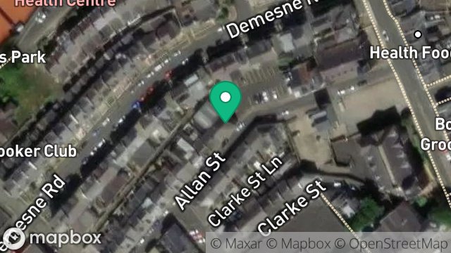 Map showing 8-10, ALLAN STREET, DOUGLAS, ISLE OF MAN, IM1 3DH