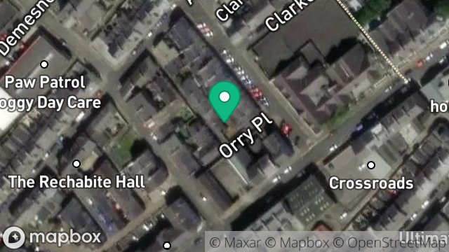 Map showing 4, PEVERIL TERRACE, DOUGLAS, ISLE OF MAN, IM1 1BS