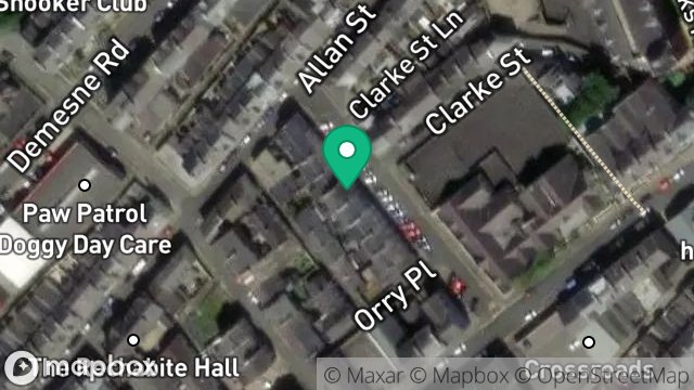 Map showing 7, PEVERIL STREET, DOUGLAS, ISLE OF MAN, IM1 1BT