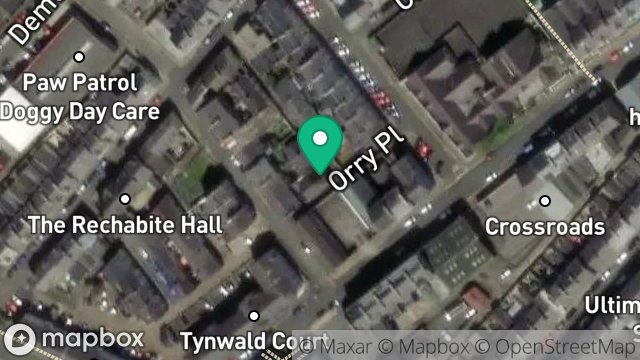 Map showing 1, ORRY PLACE, DOUGLAS, ISLE OF MAN, IM1 1BP