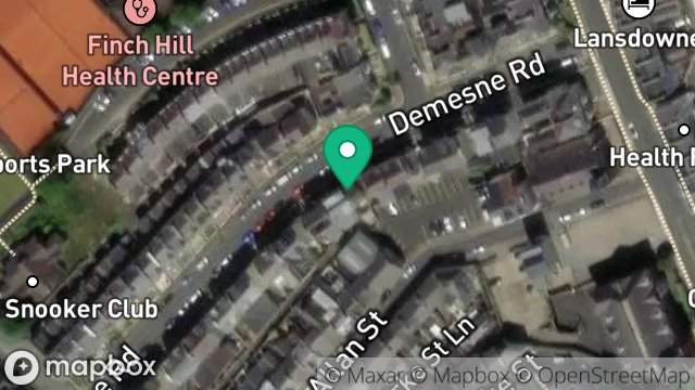 Map showing 15, DEMESNE ROAD, DOUGLAS, ISLE OF MAN, IM1 3EB